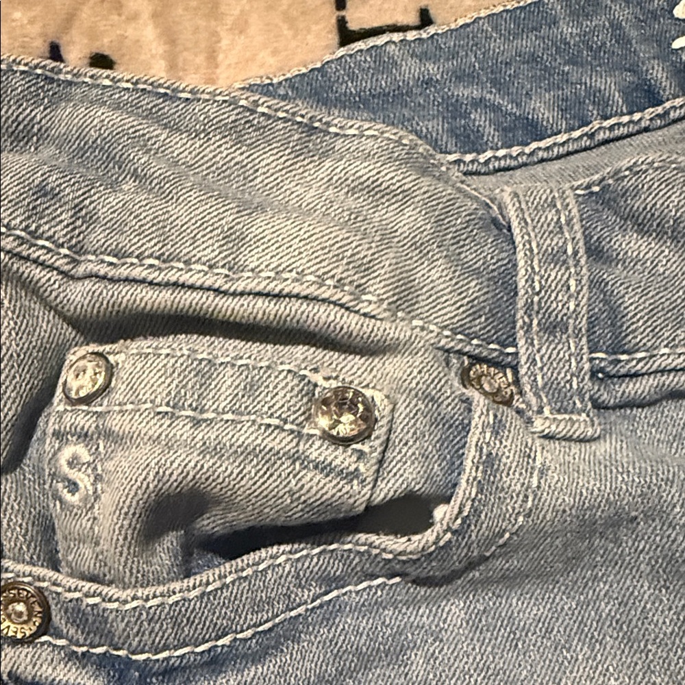 Kids Seven 7 Denim Lace Shorts - Picture 4 of 6